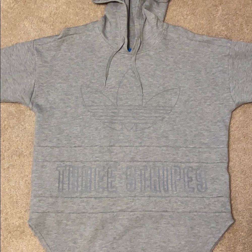 Gray Adidas Hooded Sweatshirt